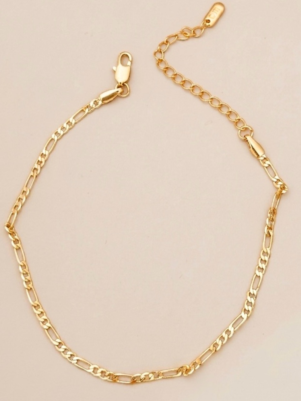 3/$40! ✨ Classic Gold Figaro Chain Anklet - 14k Gold Plated, Water Resistant